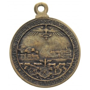 medalik z uszkiem, 1918, Aw: Polonia trzymająca buławę ...