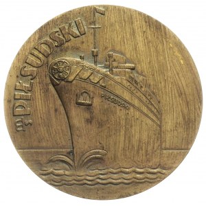 medali wybity w 1935 r., z okazji pierwszej podróży sta...