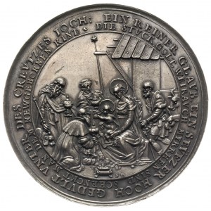 Hołd Trzech Króli 1631, medal autorstwa S. Dadlera, Aw:...