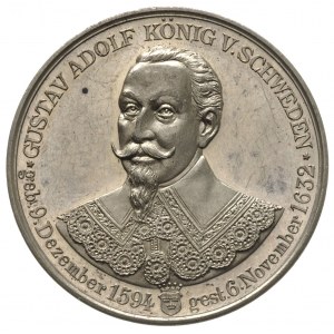 medal sygnowany A. Lindberg na 300 lecie urodzin Gustaw...
