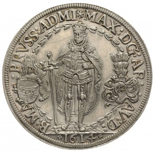 Arcyksiążę Maksymilian I 1590-1618, dwutalar 1614, sreb...