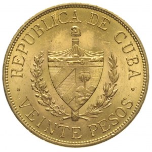 20 peso 1915, Filadelfia, złoto 33.45 g, Fr. 1, pięknie...
