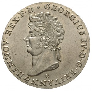 Jerzy IV 1820-1830, 2/3 talara (gulden) 1829 C-M, Claus...