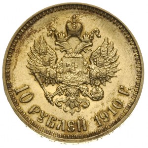 10 rubli 1910 (З.Б), Petersburg, złoto 8.59 g, Kazakov ...