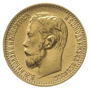 5 rubli 1898 АГ, Petersburg, złoto 4.30 g, Kazakov 109,...