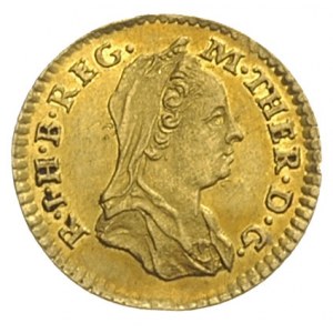 Maria Teresa 1740-1780, 1/4 dukata 1768 / H-G, Karlsbur...