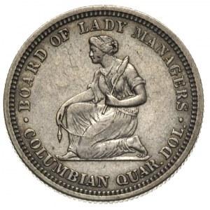 25 centów pamiątkowe 1893, typ Isabella Quarter, wybite...