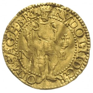 Rudolf II 1552-1612, dukat 1604 / NB, Nagybanya, złoto ...