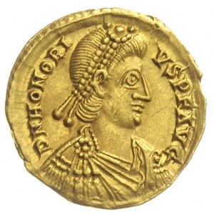 solidus 408-422, Rawenna, Aw: Popiersie cesarza w diade...