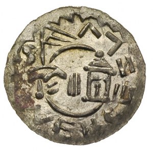 denar królewski po 1086, Aw: Popiersie króla w prawo, S...