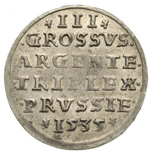 trojak dla ziem pruskich 1535, Toruń, odmiana popiersie...