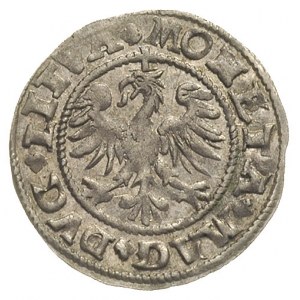 półgrosz 1545, Wilno, Aw: Pogoń i napis, Rw: Orzeł i na...