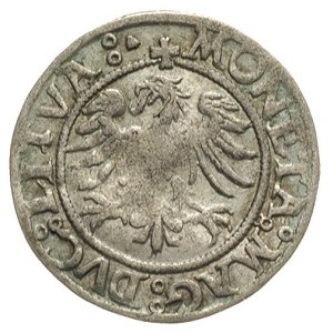 półgrosz 1545, Wilno, Aw: Pogoń i napis, Rw: Orzeł i na...