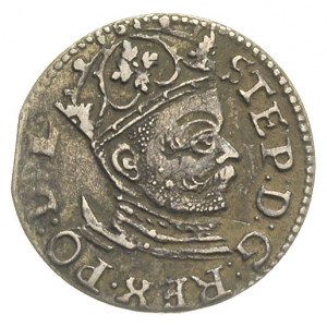 trojak 1585, Ryga, odmiana z małą głową króla, Iger R.8...