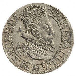 szóstak 1599, Malbork, moneta wybita nieco uszkodzonym ...