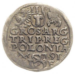 trojak 1591, Poznań, Iger P.91.3.a, ładny