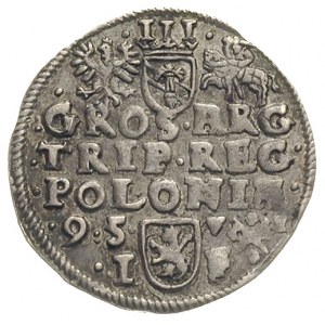 trojak 1595, Poznań, Iger P.95.4.b (R), delikatna patyn...