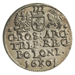 trojak 1601, Kraków, popiersie króla w prawo, Iger K.01...