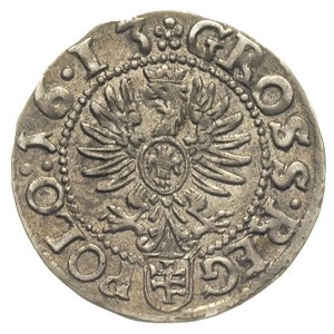 grosz 1613, Kraków, bardzo ładny, patyna