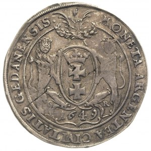 talar 1649, Gdańsk, odmiana z dużą głową króla, 28.46 g...