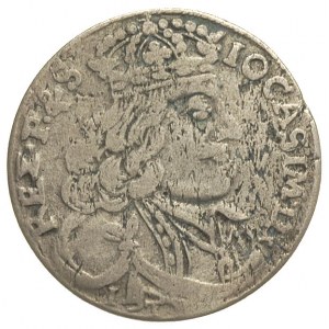 szóstak 1657, Kraków, rzadszy typ monety, wybity w menn...