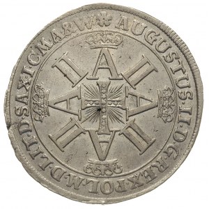 talar 1702, Lipsk, Aw: Krzyż duńskiego Orderu Słonia i ...