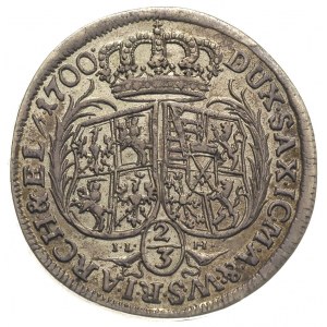2/3 talara (gulden) 1700, Drezno, litery IL - H, Kahnt ...
