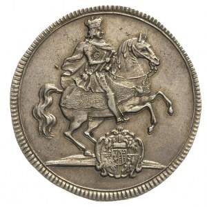 półtalar wikariacki 1711, Drezno, Aw: Król na koniu, Rw...