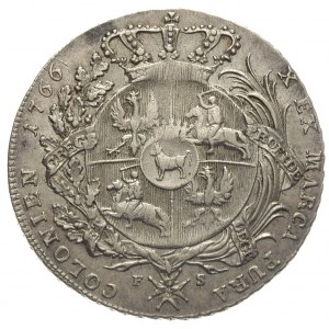 talar 1766, Warszawa, popiersie króla w zbroi, odmiana ...