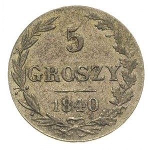 5 groszy 1840, Warszawa, odmiana bez kropek, Plage 141,...