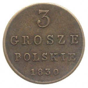 3 grosze 1830, Warszawa, litery F H, Iger KK.30.1.a (R)...