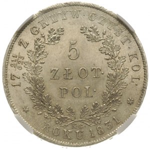 5 złotych 1831, Warszawa, Plage 272, moneta w pudełku N...