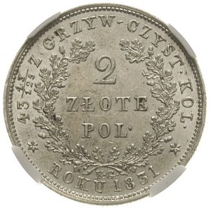 2 złote 1831, Warszawa, Plage 273, moneta w pudełku NGC...