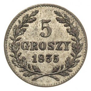 5 groszy 1835, Wiedeń, Plage 296, wyśmienicie zachowany...
