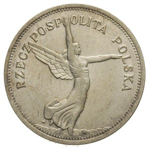 5 złotych 1928, Warszawa, Nike, Parchimowicz 114.a, dro...