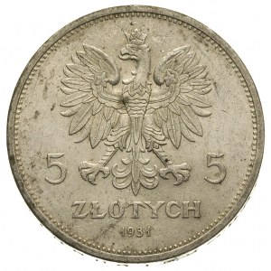 5 złotych 1931, Warszawa, Nike,  Parchimowicz 114.d, ry...