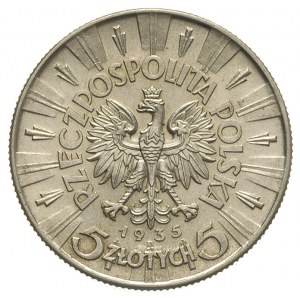5 złotych 1935, Warszawa, Józef Piłsudski, Parchimowicz...