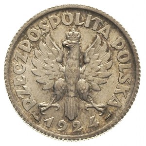 1 złoty 1924, Paryż, Parchimowicz 107.a, piękny egzempl...