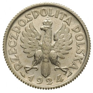 1 złoty 1924, Paryż, Parchimowicz 107.a, wyśmienity sta...