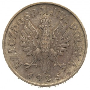 5 złotych 1925, Konstytucja, odmiana 81 perełek, srebro...