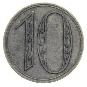 10 fenigów 1920, Gdańsk, odmiana z dużą cyfrą 10, Parch...