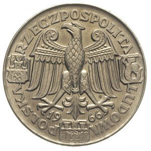 100 złotych 1966, Mieszko i Dąbrówka, Dwie głowy i nomi...