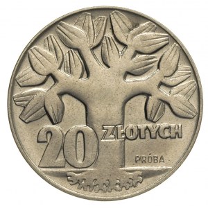 20 złotych 1964, Drzewo, Parchimowicz P-292.a, nikiel