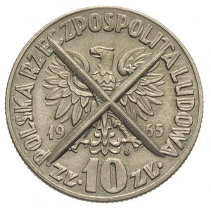 10 złotych 1965, Mikołaj Kopernik, miedzionikiel 13,06 ...