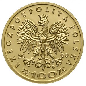 100 złotych 2000, Warszawa, Jan Kazimierz, złoto 8.00 g...