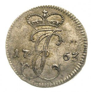 grosz 1763, Mitawa, odmiana z monogramem księcia, Krugg...