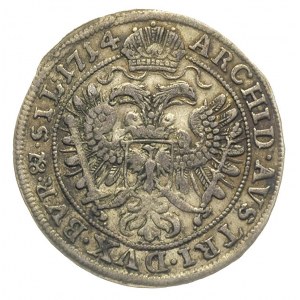 VI krajcarów 1714, Wrocław,  FuS 842, patyna