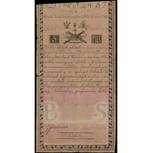 5 złotych 8.06.1794, seria N.B.1, widoczny firmowy znak...