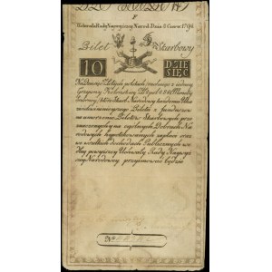 10 złotych 8.06.1794, seria F, Miłczak A2, Lucow 23c (R...