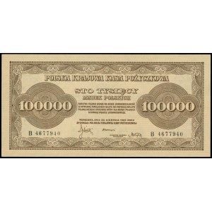 100.000 marek polskich 30.08.1923, seria B, Miłczak 35,...